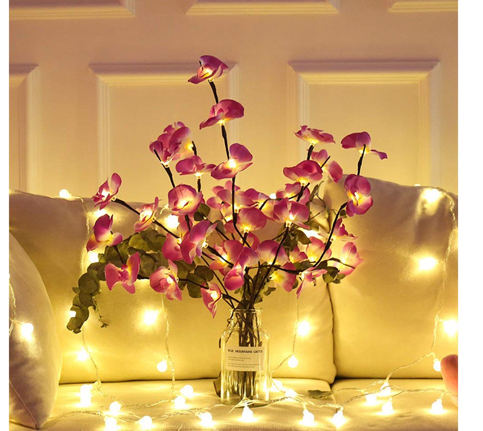 20 LEDs Decorative Flowers Set